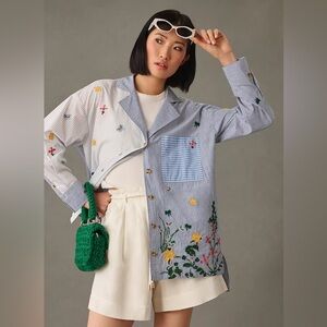 Anthropologie - Pernille Rosenkilde Oversized Printed Buttondown Shirt